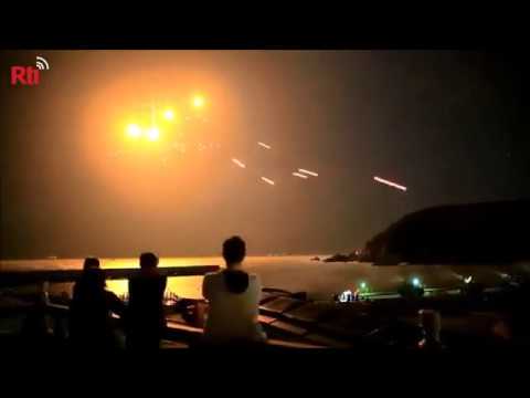 Youtube: Tracer fire lights up night sky over Matsu