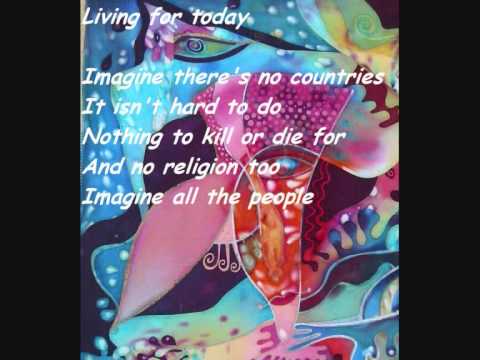 Youtube: John Lennon - Imagine (Lyrics,HQ and german translation)