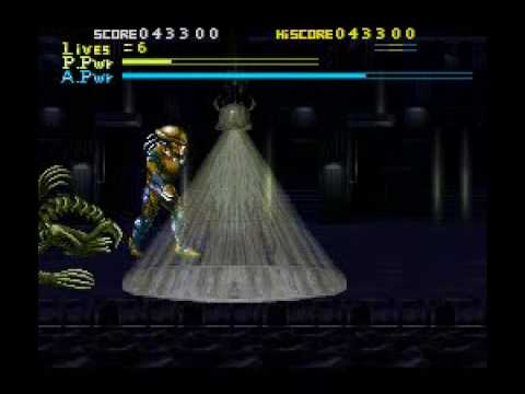 Youtube: Alien vs Predator (snes) Part 2: A hit and dive into the water boss.