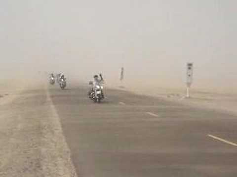 Youtube: Dubai Harley Group riding in sand storm