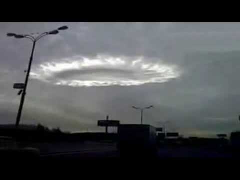 Youtube: Mystery UFO halo in clouds over Moscow?  Oct 7  2009