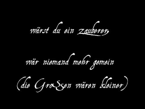 Youtube: Könntest du zaubern von Herman van Veen (lyrics)