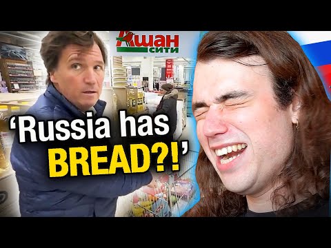 Youtube: Russian CRINGES at Tucker Carlson Grocery Shopping in 🇷🇺
