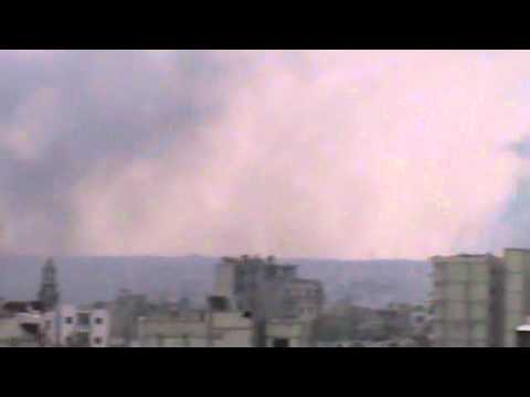 Youtube: حمص : اشتباكات عنيفة تدور الأن في حي الخالدية 6-10-2012