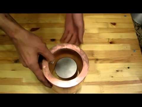 Youtube: Copper pipe and neodymium magnet