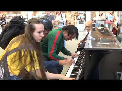 Youtube: Teenage Girl Rocks The Public Piano. Dudes Gather To Watch