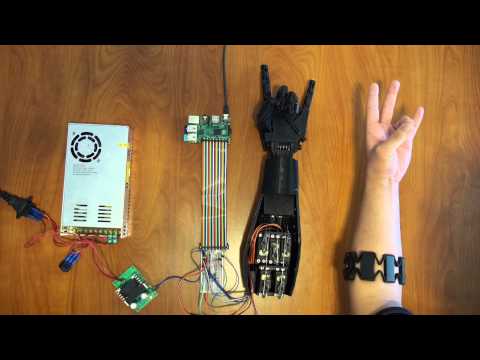 Youtube: 3D Printed Controllable Prosthetic Hand via EMG