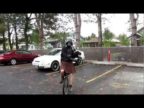 Youtube: Darth Vader and the Imperial March on Bagpipes and Unicycle - The Unipiper