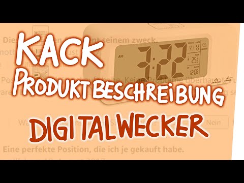 Youtube: Kack Produktbeschreibung - Digitalwecker