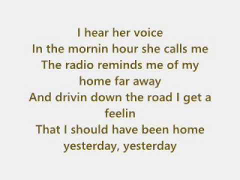 Youtube: John Denver - Take me home, Country Roads + Text