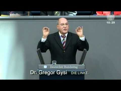 Youtube: Gregor Gysi, DIE LINKE: »Sie sind die Bundeskanzlerin der Lobbyisten«