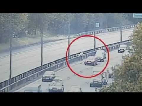 Youtube: shocking footage: two demented insane women run in front of oncoming traffic on motorway