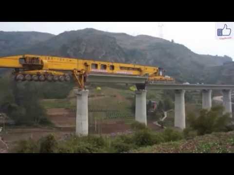 Youtube: Maschine baut Brücke in China.