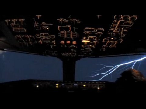 Youtube: St. Elmo's fire 'static charges' over France at 20,000 feet