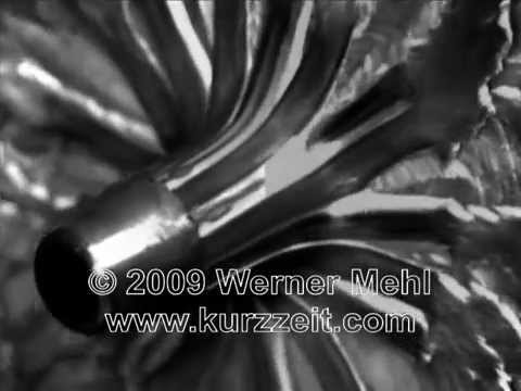 Youtube: 1 million fps Slow Motion video of bullet impacts made by Werner Mehl from Kurzzeit