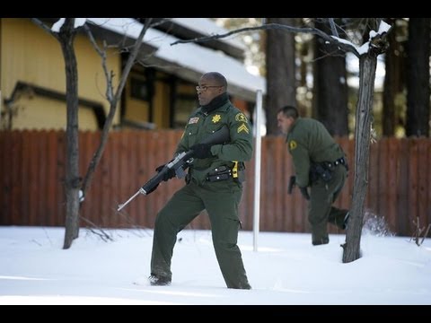 Youtube: Cops torch cabin where Christopher Dorner was held up