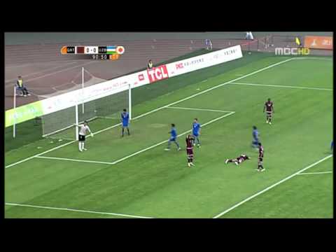 Youtube: Asian Games 2010 Quarterfinal - Uzbekistan vs. Qatar - Spieler trifft freies Tor nicht