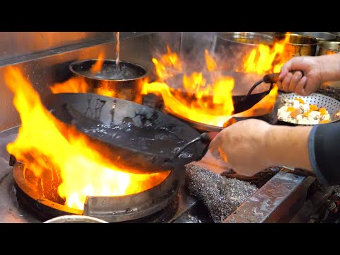 Youtube: Amazing Wok Skills! Cooking with Extreme Powerful Fire - Wok Skills in Taiwan /台式大火快炒! 海鮮熱炒, 大民生平價海鮮