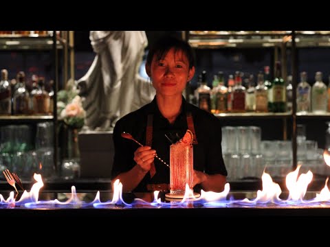 Youtube: Lady Bartender // Amazing skills //🔥 Fire Cocktails//