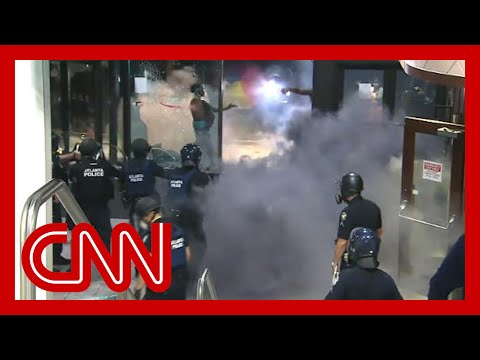 Youtube: Violent George Floyd protests at CNN Center unfold live on TV