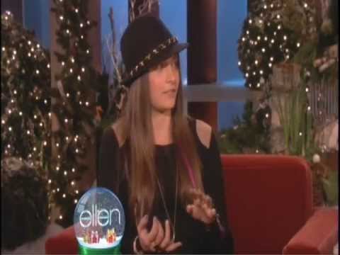Youtube: Paris Jackson on the "Ellen" (Degeneres) Show..Thursday, December 15th, 2011