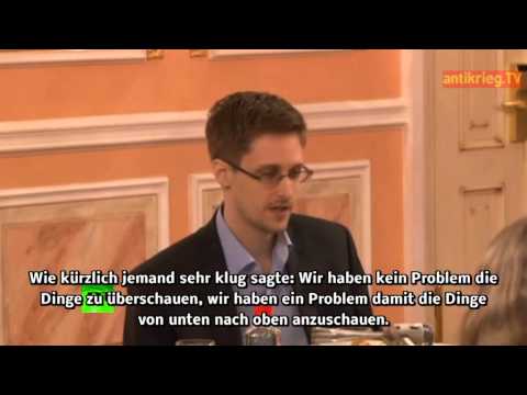 Youtube: Edward Snowden Erklärung in Moskau - US-Whistleblower-Preisverleihung - Okt 2013