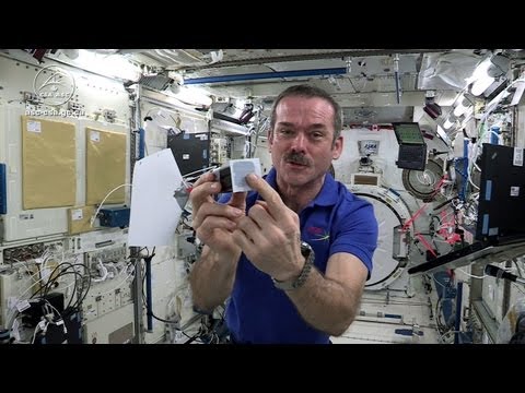 Youtube: Astronaut Chris Hadfield Plays Jamie Hyneman and Adam Savage's Space Game on the ISS