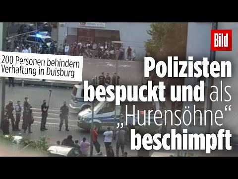 Youtube: 200 Personen behindern Verhaftung eines 18-Jährigen in Duisburg Marxloh | Ärger mit Clan
