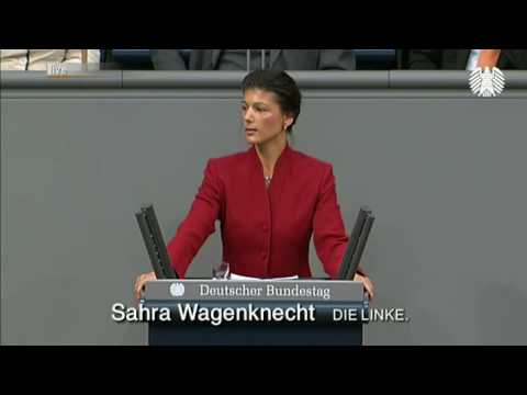Youtube: Sahra Wagenknecht, DIE LINKE: »Sie sind zu feige, sich mit den Wirtschaftsmächtigen anzulegen«