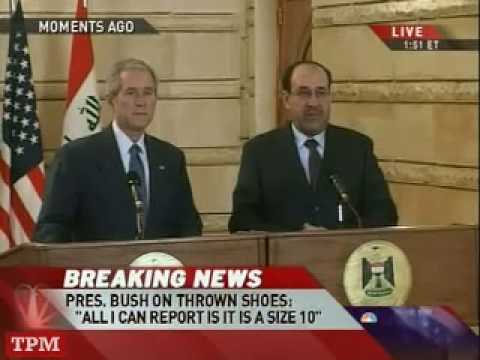 Youtube: Bush Dodges Shoes Thrown by Iraqi Journalist