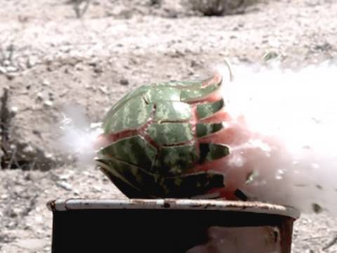 Youtube: 50 Cal vs Watermelons Super Slow Motion