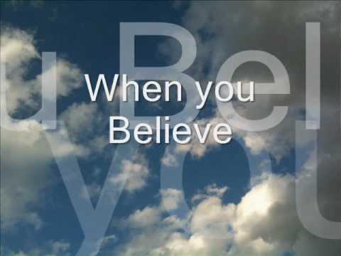 Youtube: Mariah Carey and Whitney Houston sing...When you Believe