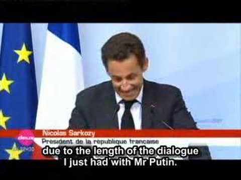 Youtube: Nicolas Sarkozy drunk? (English)