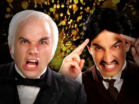 Youtube: Nikola Tesla vs Thomas Edison. Epic Rap Battles of History