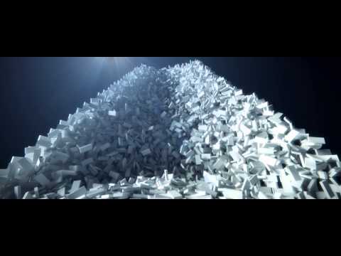 Youtube: [CG] Largest Domino Pyramid (32x32) - Blender Animation (Cycles)