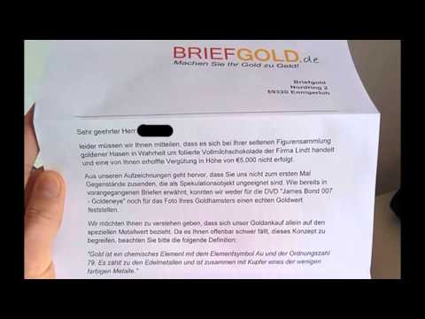 Youtube: Briefgold.de & die Goldhasensammlung