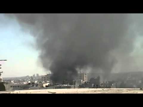 Youtube: حلب :: قصف على قاضي عسكر لتدمير مشفى الاطفال 20-9-2012 جـ1