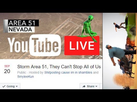 Youtube: 🔴 Area 51 Live: Storm Area 51, They Can't Stop All of Us