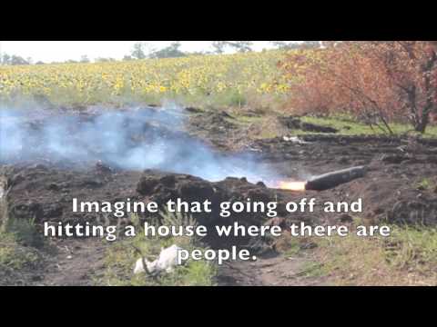 Youtube: Burning off an incendiary shell in eastern Ukraine