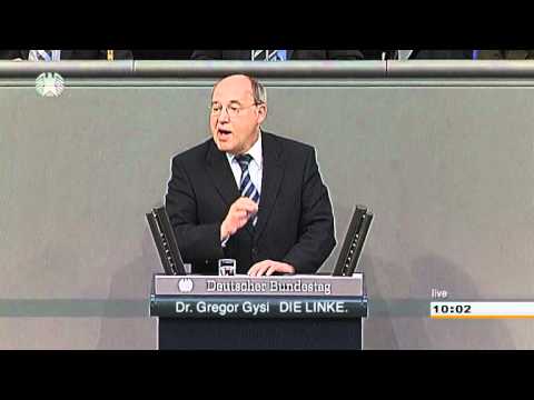 Youtube: Gregor Gysi: Merkel & Schäuble unterschreiben grundgesetzwidrigen ESM