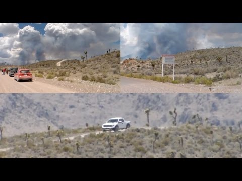 Youtube: Area 51 Front (Line) Gate Visited and Filmed During Big Fire Smoke - FindingUFO