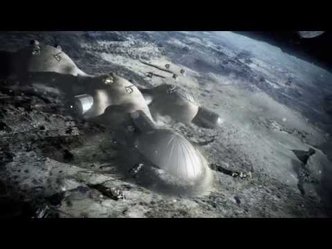 Youtube: 3D-printing a lunar base