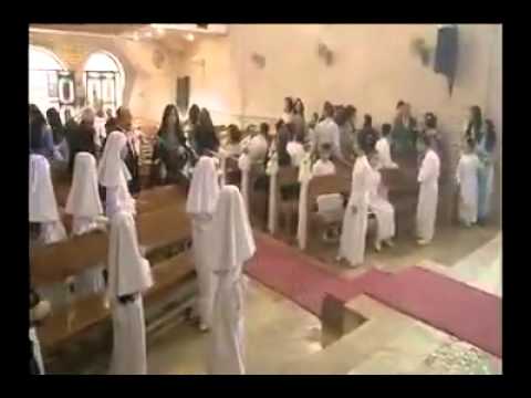 Youtube: لحظة سقوظ قذيفة هاون على دار مطرانية السريان الأرثوذكس بحلب  24/5/2015