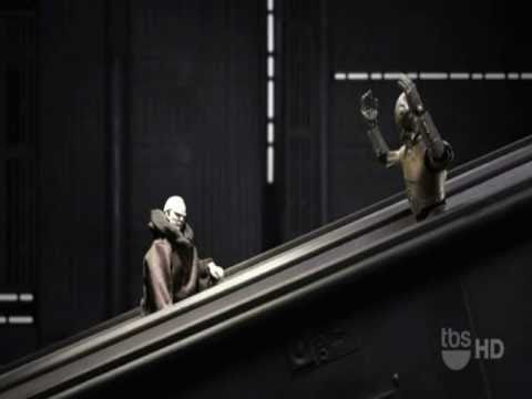 Youtube: Robot chicken- SW storm trooper escalator