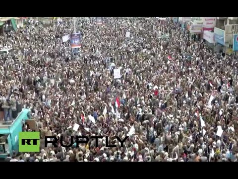 Youtube: LIVE: Protest in Sanaa amidst Saudi airstrikes on Yemen