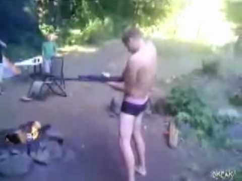 Youtube: Drunk Redneck shooting a gun