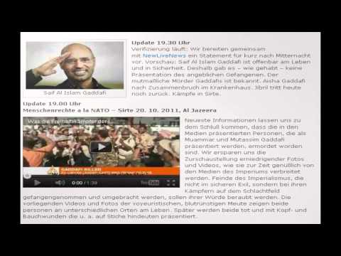 Youtube: Zweifel am Fall Gaddafi (Doppelgänger) - Saif al Islam doch nicht verletzt und Frei !