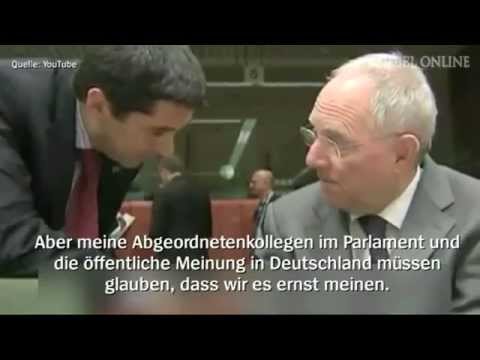 Youtube: Schäuble heimlich gefilmt (Deutsche Übersetzung) SKANDAL !! DEUTSCHLAND WIRD BESCHISSEN !!