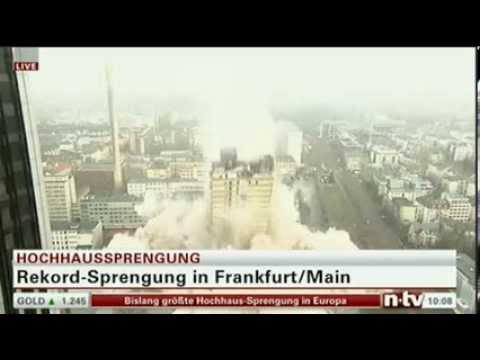 Youtube: Video - Sprengung Frankfurt Uni Hochhaus des AfE-Gebäudes 02.02.2014