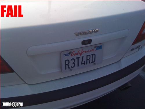 Bilder-Thread uh43048,1267615354,epic-fail-vanity-plate-fail
